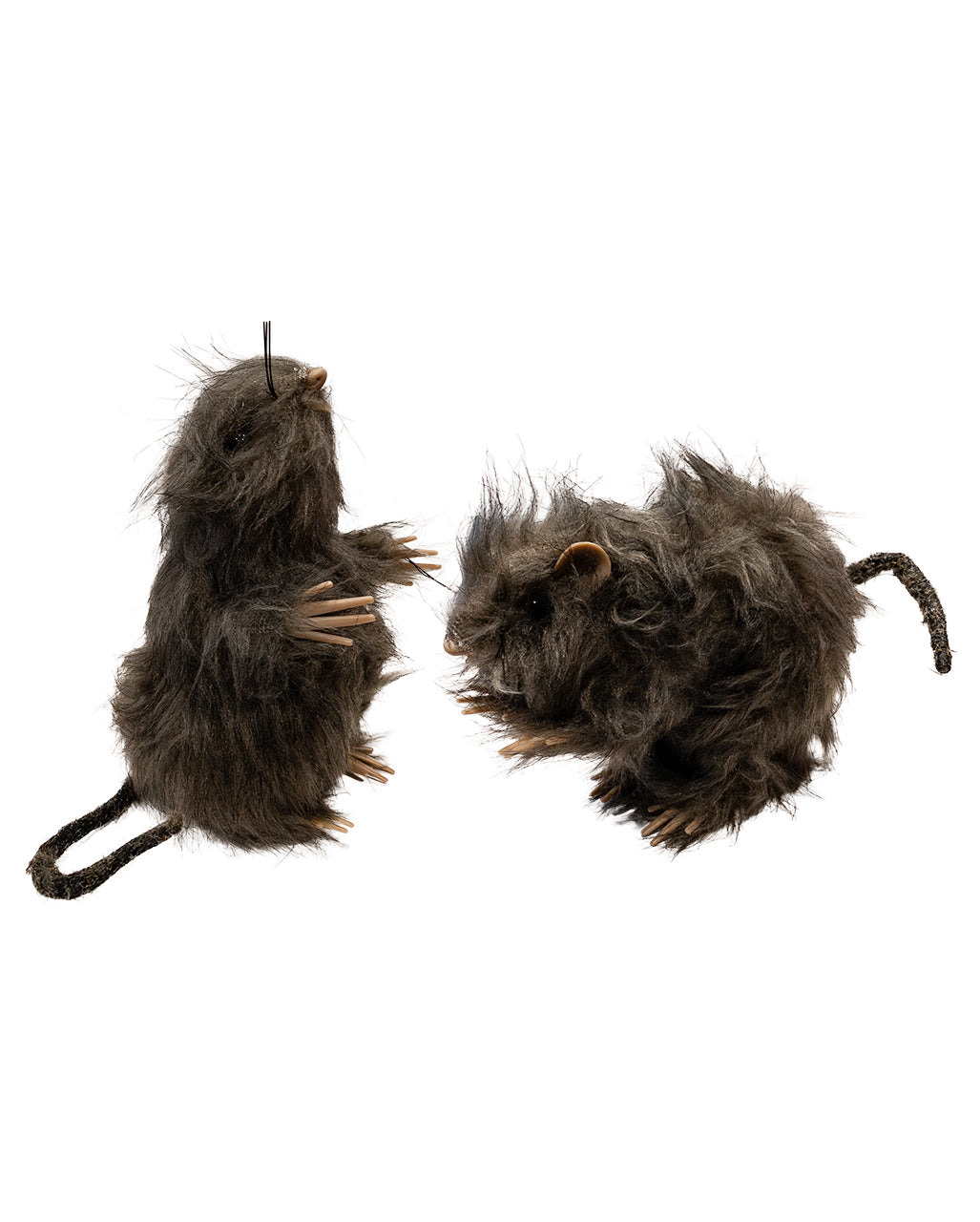Haarige Deko Ratte 10 cm