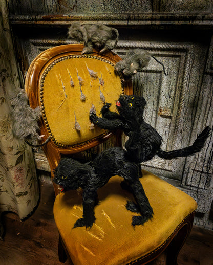 Haarige Deko Ratte 10 cm