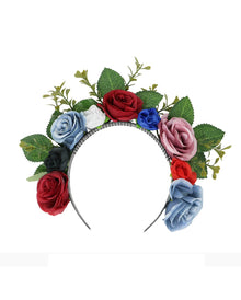 Haarreif mit Blüten & Blättern