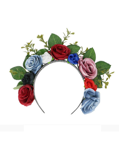 Haarreif mit Blüten & Blättern