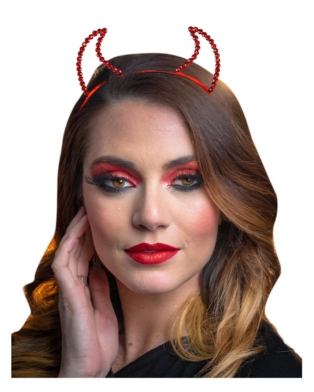 Devil Hairband With Glitter Stones