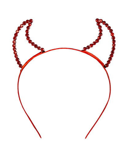 Devil Hairband With Glitter Stones