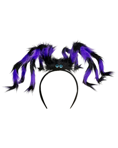Haarreifen mit Schwarz-Violetter Spinne