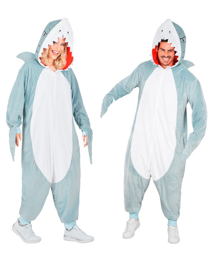 Haifisch Onesie Plüschkostüm