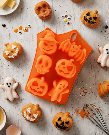 Halloween Eis & Backform mit 6 Motiven