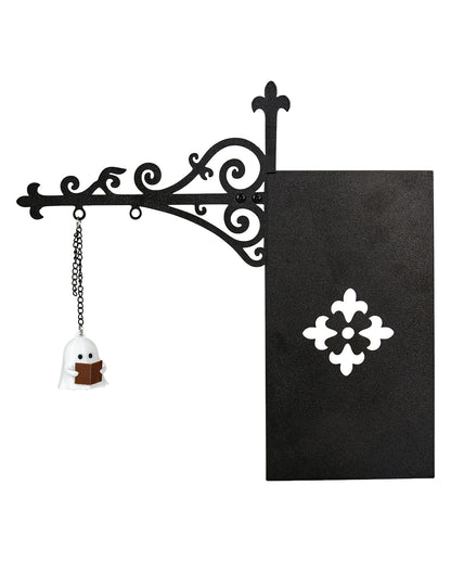 Halloween Bookshelf Lamp with Ghost & LED Lighting, 22.5 cm