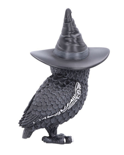 Walpurgisnacht Eule mit Hexenhut 30cm