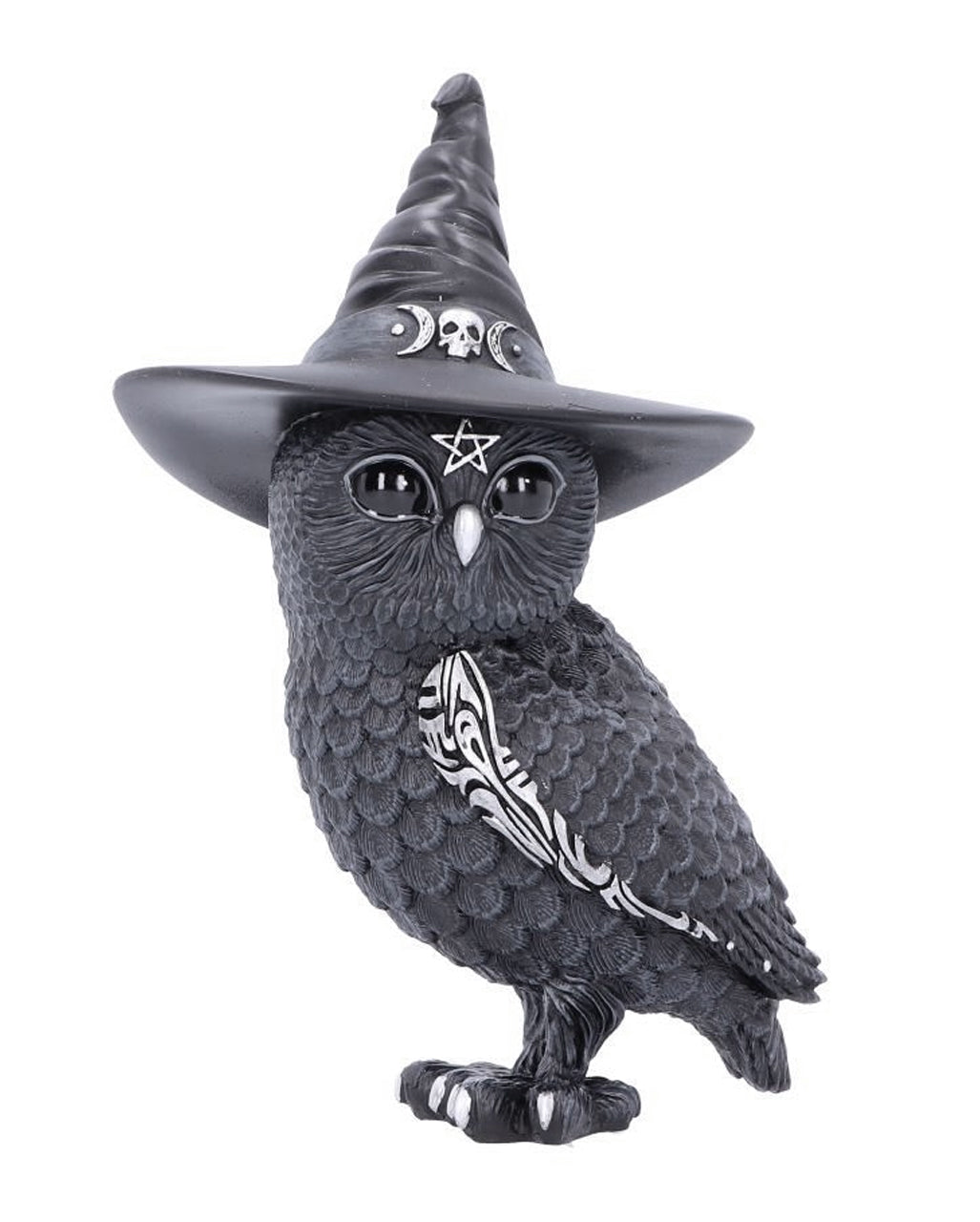 Walpurgisnacht Eule mit Hexenhut 30cm