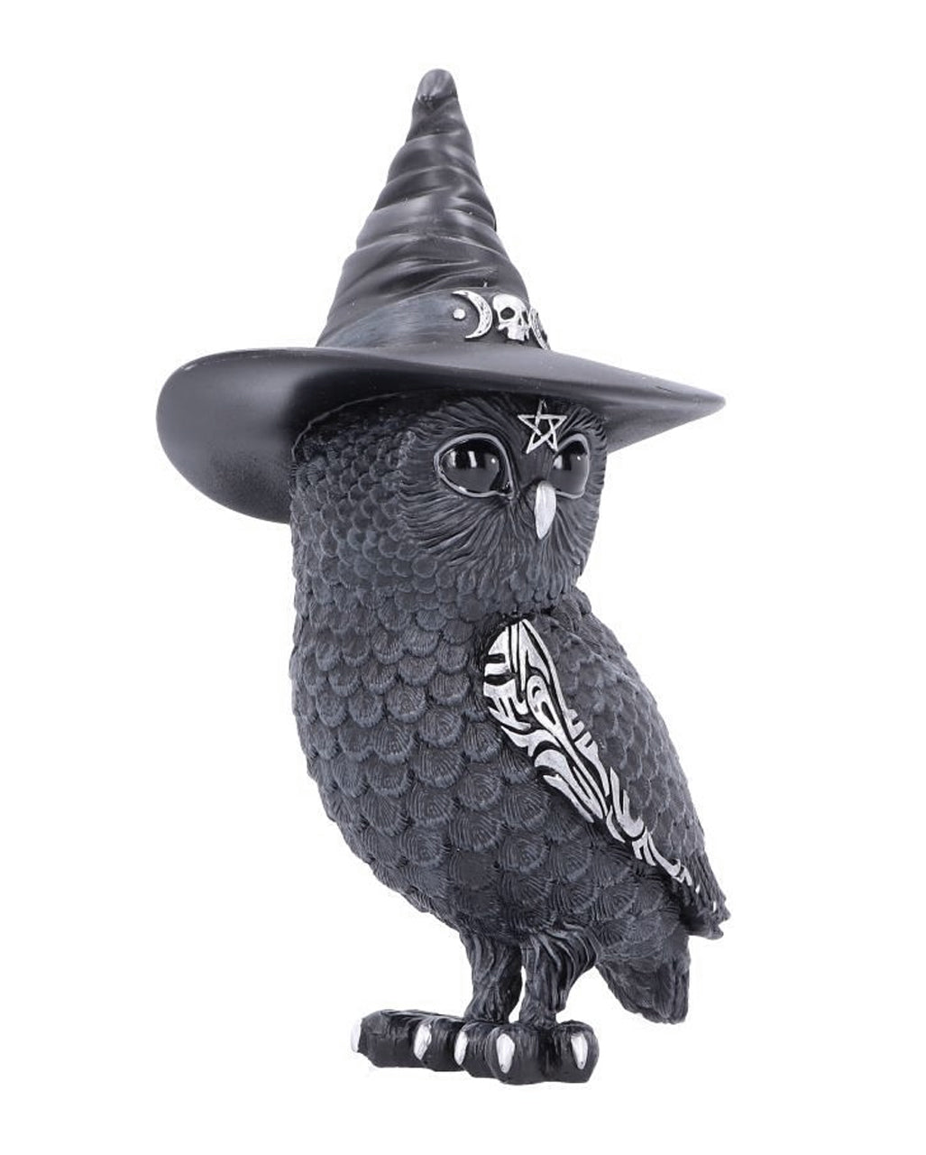 Walpurgisnacht Eule mit Hexenhut 30cm