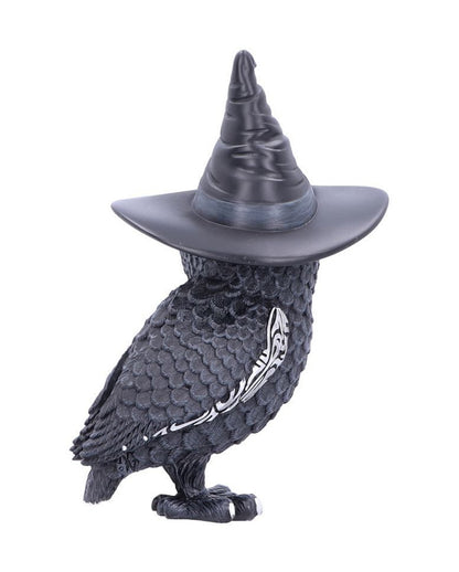 Walpurgisnacht Eule mit Hexenhut 13,5cm