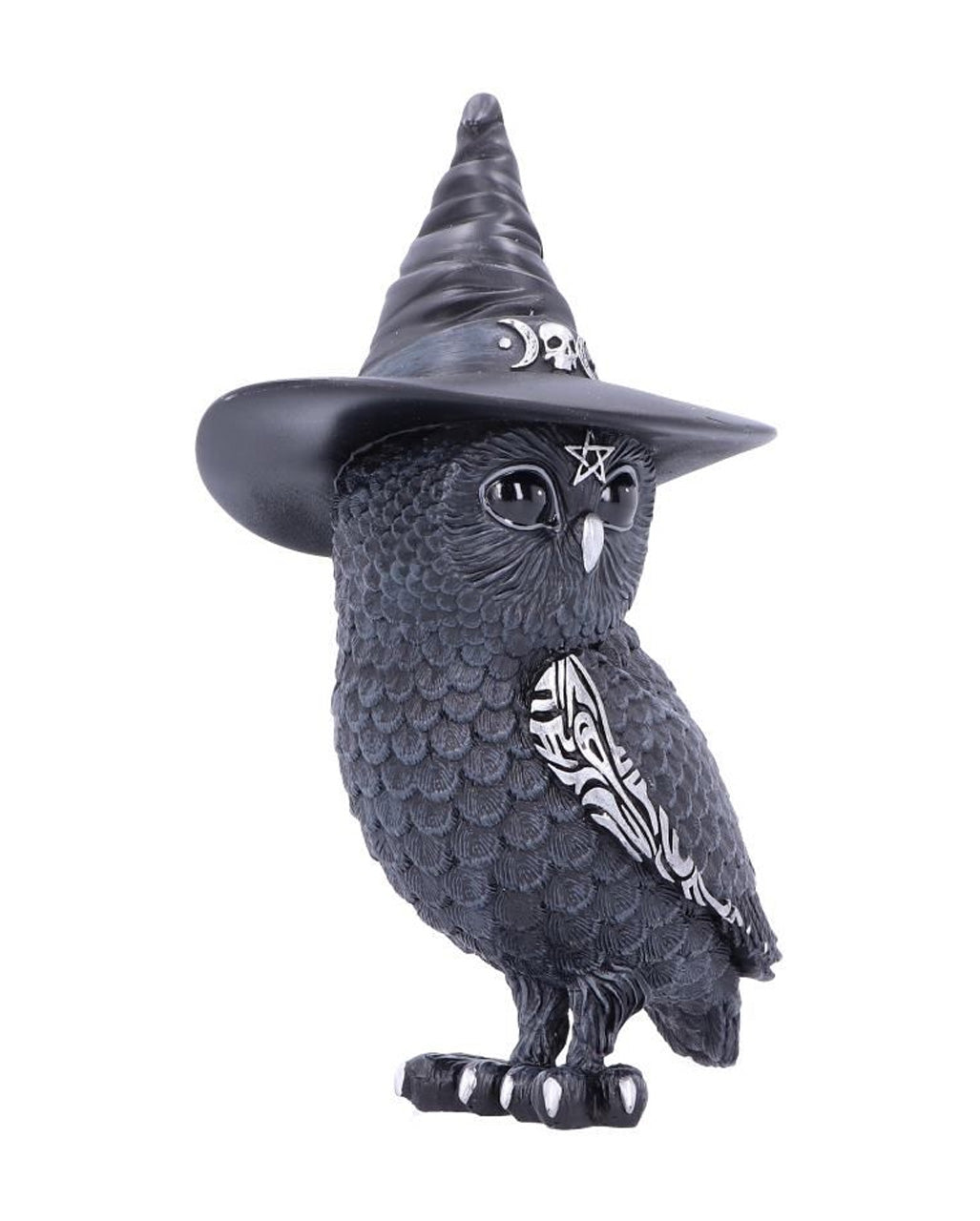 Walpurgisnacht Eule mit Hexenhut 13,5cm