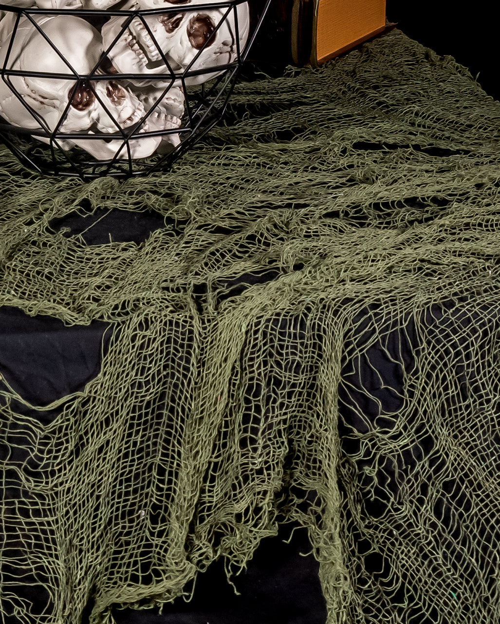 Halloween Fetzenstoff Grün 300x75cm
