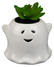 Halloween Gespenst mit Kunstpflanze 9cm