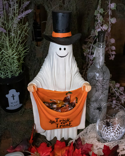 Halloween Ghost With Trick Or Treat Bag 42cm