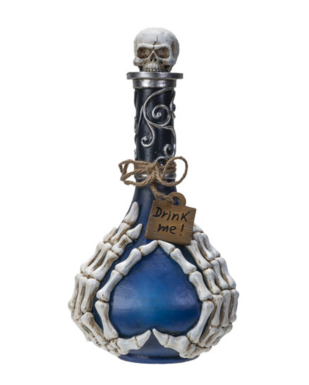 Skelett Giftflasche mit Totenkopf