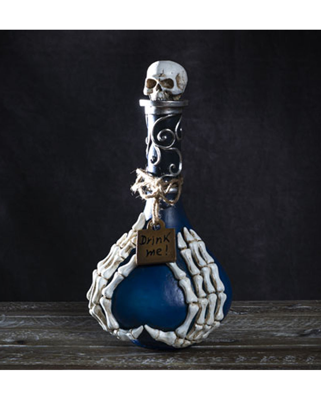 Skelett Giftflasche mit Totenkopf