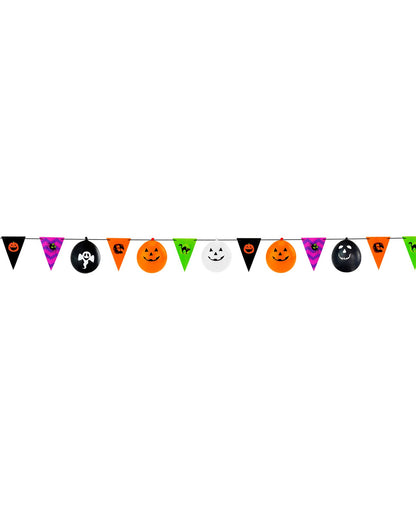 Halloween Girlande mit Flaggen & Ballons
