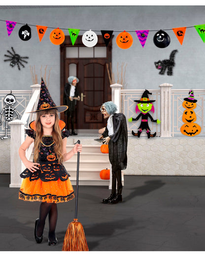 Halloween Girlande mit Flaggen & Ballons