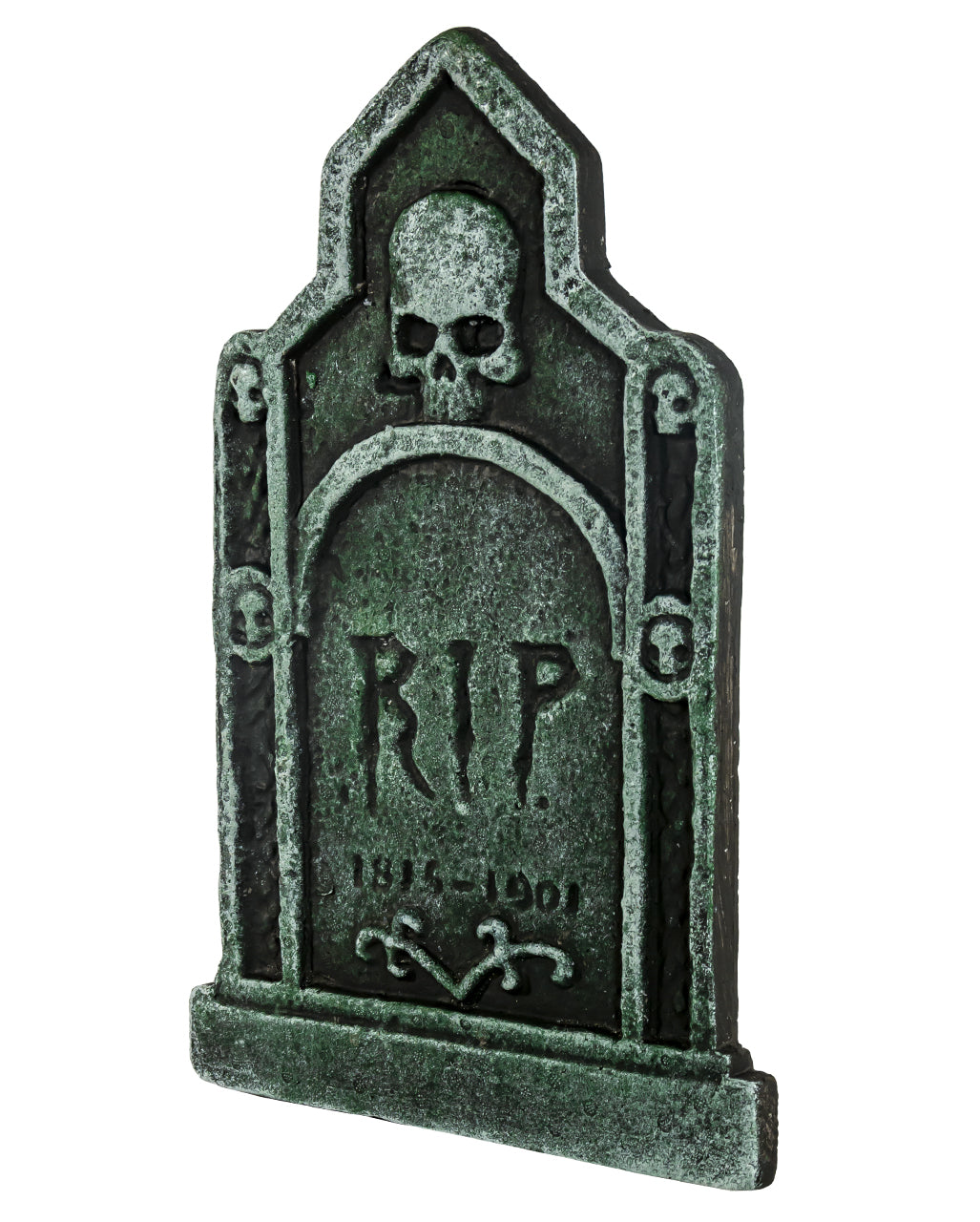 Halloween Gravestone 1816-1901 With Skull 53cm