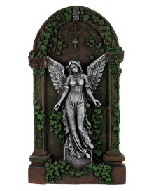 Halloween Grabstein mit Efeu & Engel 91cm
