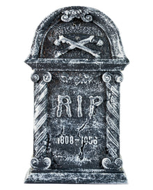 Halloween Grabstein mit Herausgreifender Skeletthand 43cm