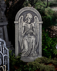 Halloween Grabstein mit Skelett Engel 91cm