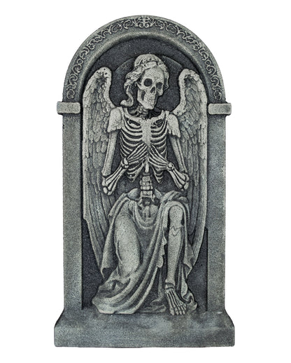 Halloween Grabstein mit Skelett Engel 91cm