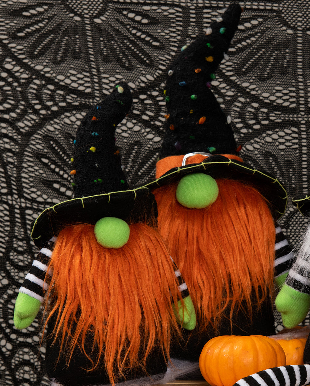 Halloween Gnom mit Hexenhut 31cm