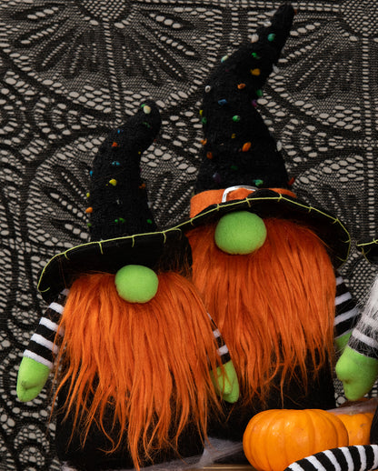 Halloween Gnom mit Hexenhut 31cm