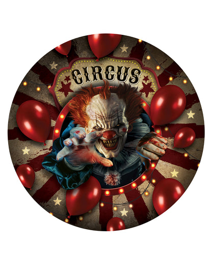 Halloween Horror Clown Circus Paper Plates 6 Pcs.