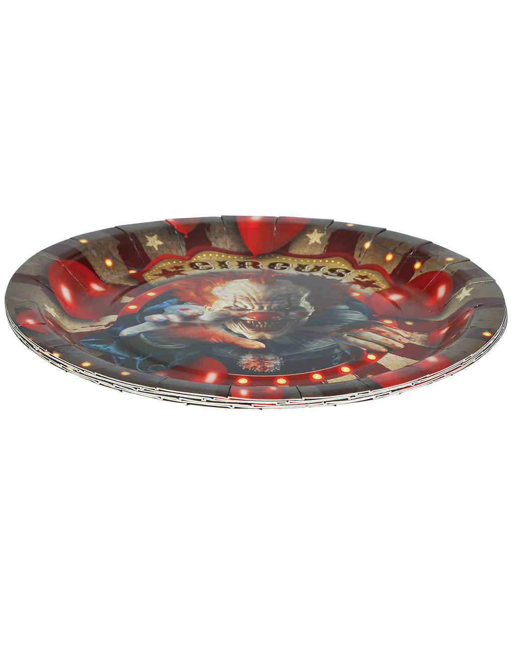 Halloween Horror Clown Circus Paper Plates 6 Pcs.