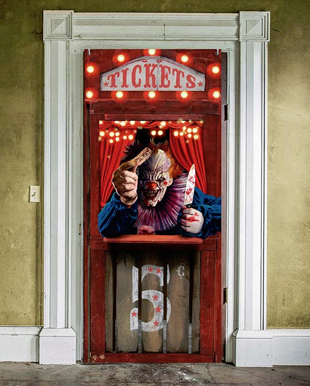 Halloween Horrorclown Circus Tür Dekoration