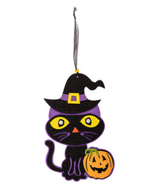 Halloween Hexenkatze Filzdekoration