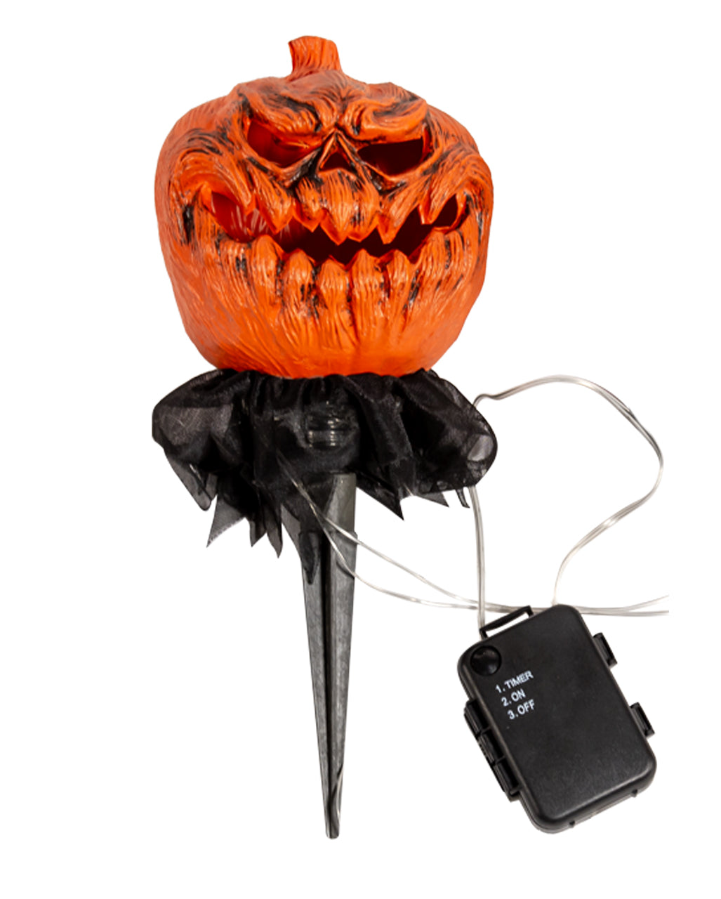 Spooky Halloween Kürbis mit Erdspieß 3er-Set