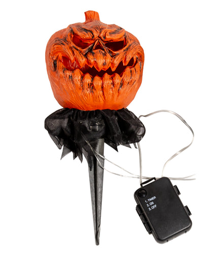 Spooky Halloween Kürbis mit Erdspieß 3er-Set