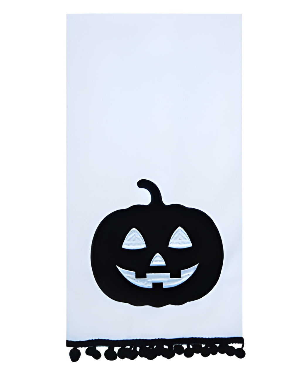 Weiß-Schwarzes Halloween Kürbis Geschirrtuch