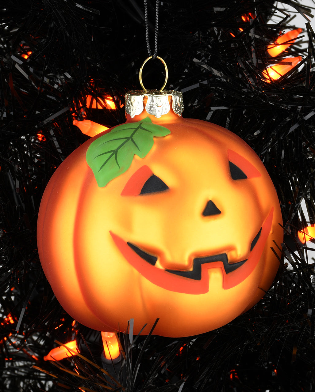 Halloween Jack O'Lantern Glas Christbaumkugel Ø7,6cm