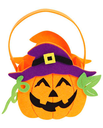 Halloween Pumpkin Witch Basket