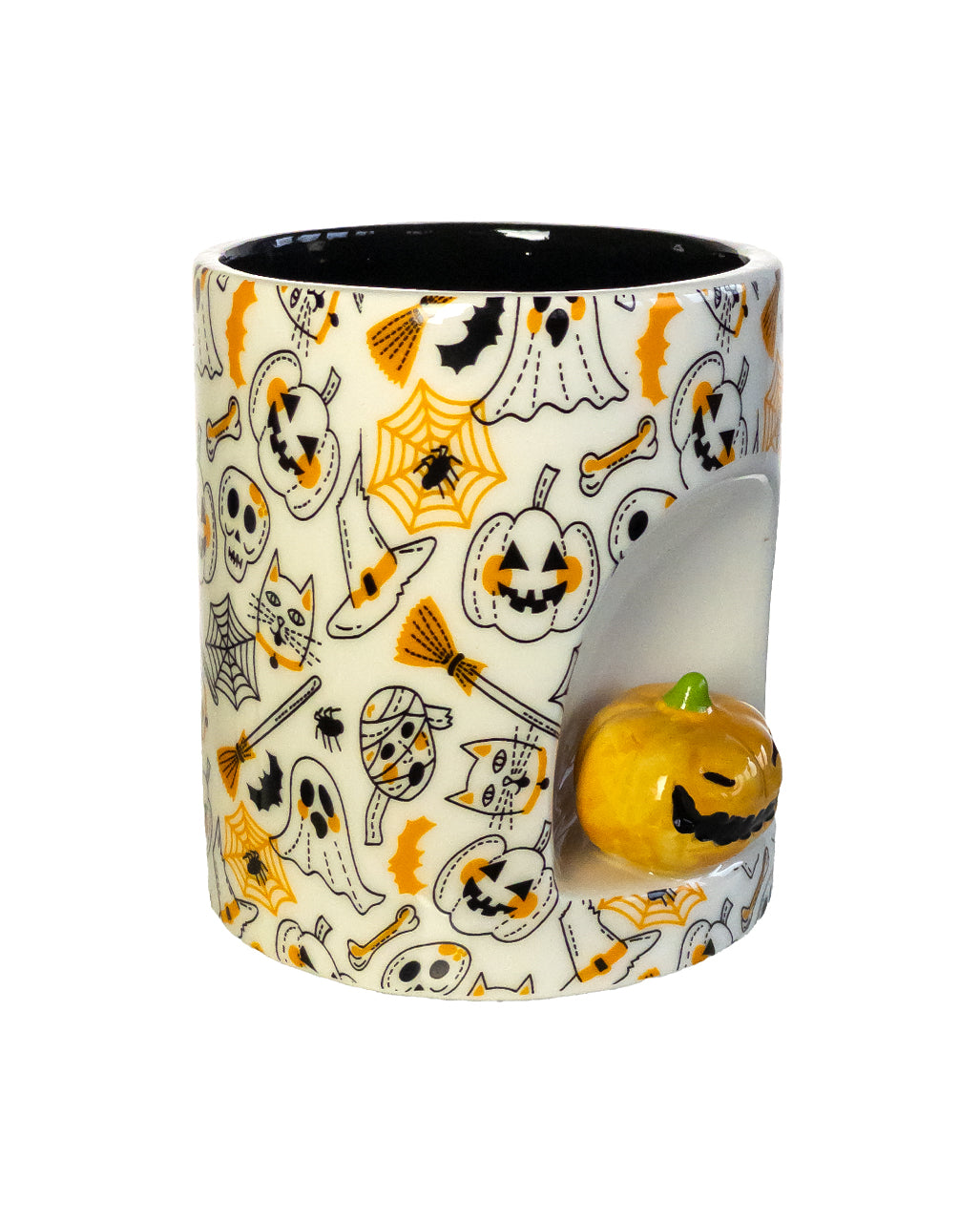 Halloween Motiv Tasse mit Mini Kürbis