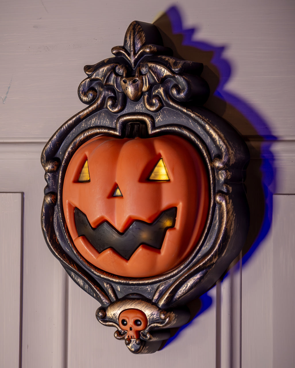 Halloween Kürbis Türklingel mit Licht & Sound 26cm