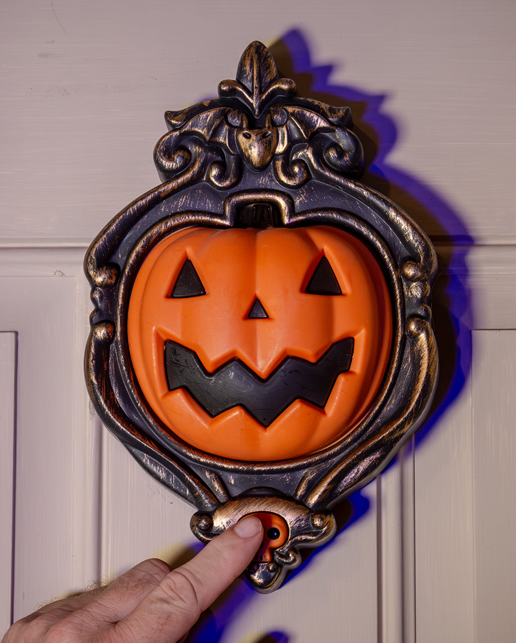 Halloween Kürbis Türklingel mit Licht & Sound 26cm