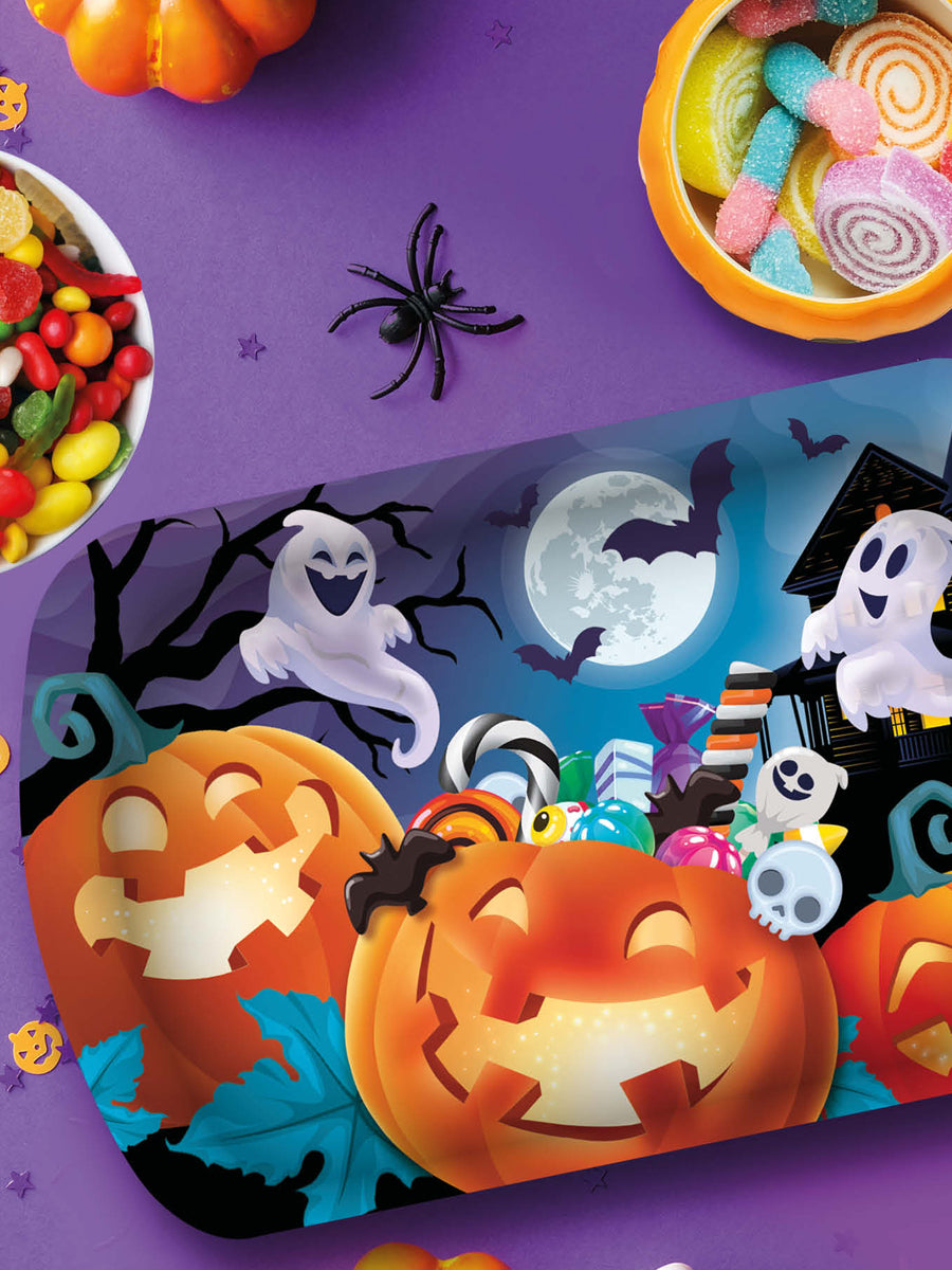 Halloween Geister & Kürbisse Tablett