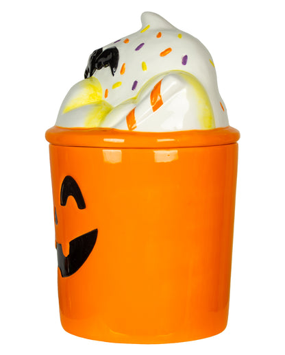 Halloween Milkshake Keksdose mit Sahnehaube Deckel 23cm