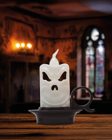 Halloween Mini-Laterne mit farbigem Flackerlicht 7cm