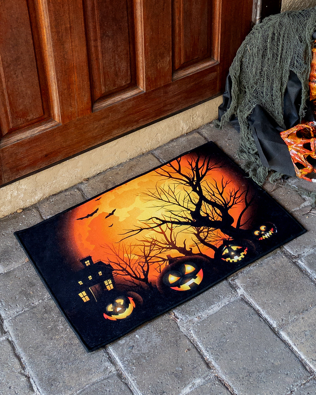 Halloween Kürbis Türmatte 40x60cm