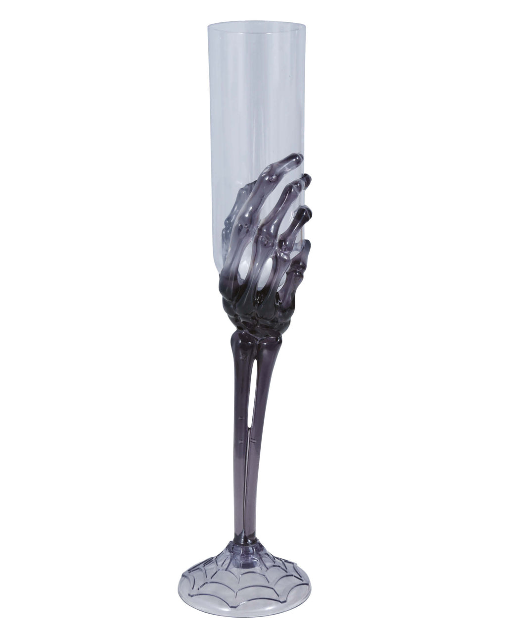 Sektglas mit Schwarzer Skeletthand 25cm
