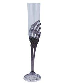 Sektglas mit Schwarzer Skeletthand 25cm