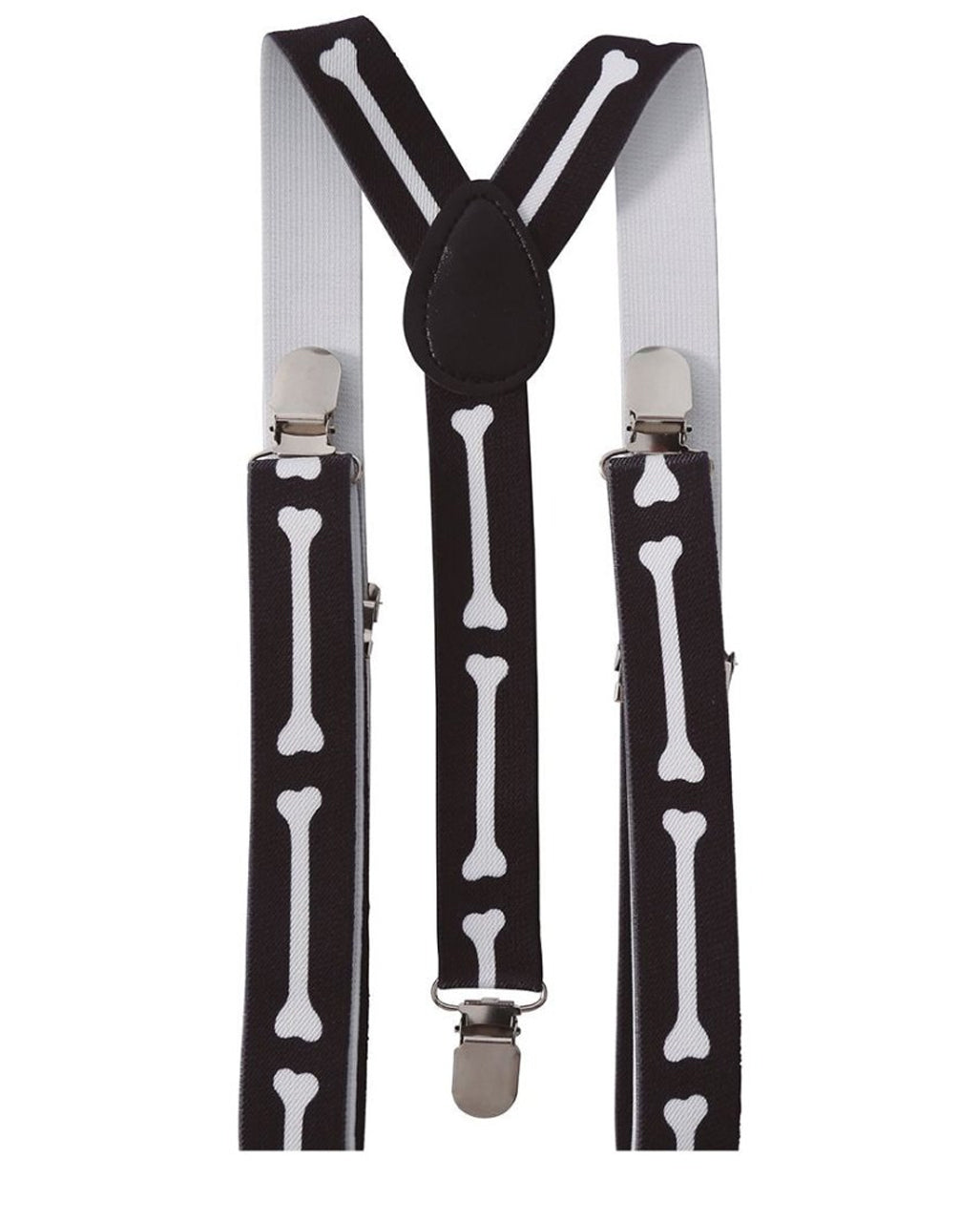 Halloween Skeleton Suspenders With Bone Motif