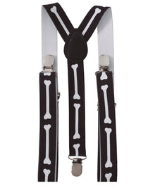 Halloween Skelett Hosenträger mit Knochenmotiv