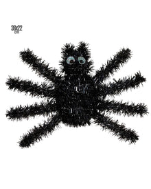 Schwarze Spinne aus Lametta